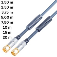 High-End Sat TV Koax F-Stecker Kabel 135dB f�...