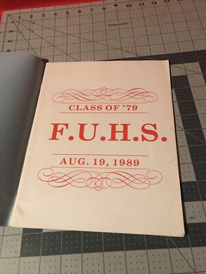 Vintage 1989 Fallbrook Union High School Class of 79  Reunion Book Very Rare!!!!