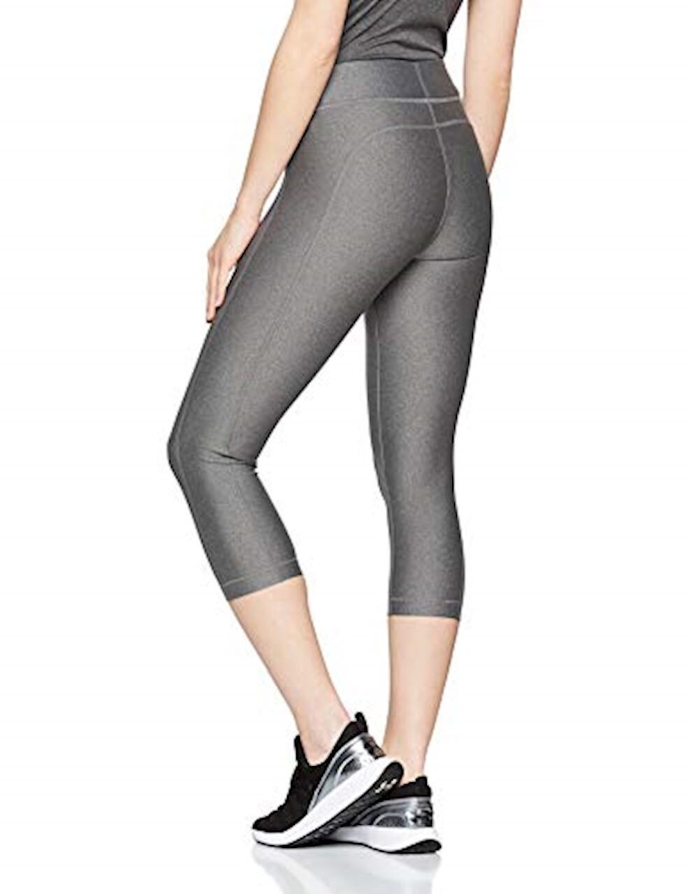 Under Armour Womens Capri Leggings XS Grey HeatGear Compression Cropped Gym Run thumbnail 9