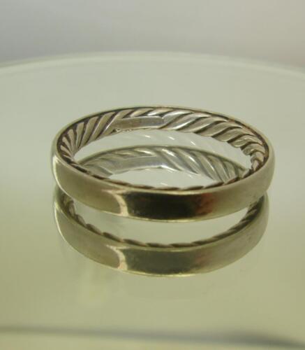 David Yurman Sterling Silver Inside Cable Stackable Band Ring Size 7 - Picture 1 of 5
