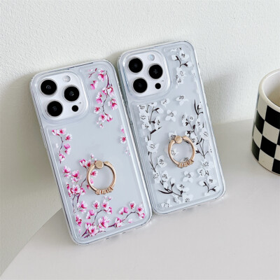 For iPhone 17 Pro Max 16 15 14 13 12 11 Shockproof Ring Stand Soft Phone Case