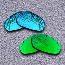 US Blue Emerald Green Replacement Lenses For-Oakley Whisker Polarized