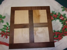 HAND CRAFTED WALNUT & MAPLE CUTTING BOARD BLOCK CHEESE MEAT CHARCUTERIE