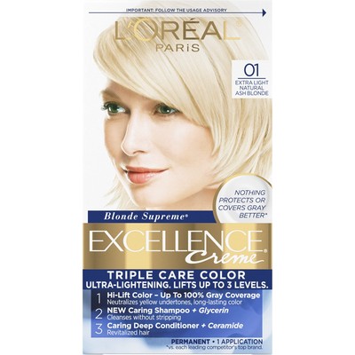 Excellence Creme Hair Color 01 Extra Light Ash Blonde 1 Pack | eBay