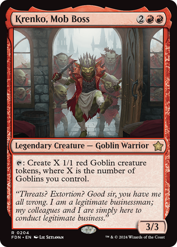 Krenko Mob Boss MTG FDN Rare M/NM 204 1x