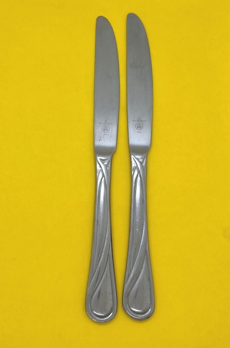 Pfaltzgraff Glennbrook Stainless Steel Flatware Set - Glossy Swirl Pattern, Unused In Sleeves