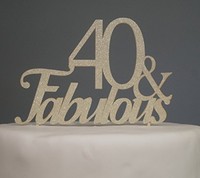 All About Details Gold 40-&-fabulous Cake Topper, New, Free Shipping on sale All About Details Gold 40-&-fabulous Cake Topper, New, Free Shipping on sale