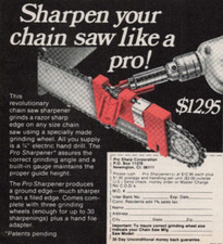 1979 Vintage Print Ad Sharpen Your Chain Saw Like a Pro Sharpener Sharp