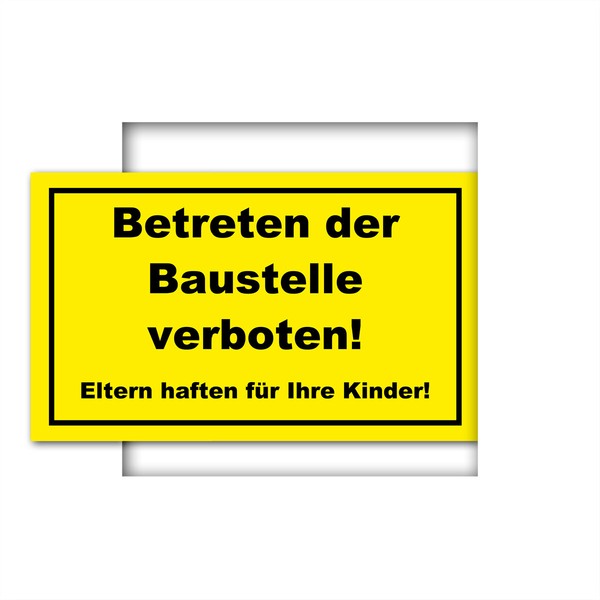 Warnschild Schild * Betreten Der Baustelle Verboten *-image