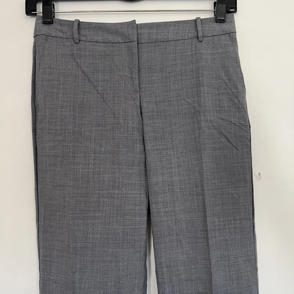 J.Jill платье брюки женщин 6Petites серый шерсти плоский передний карьера прямой ноги - Изображение 2 из 4