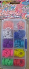 270 x LOOM BANDS SET 12 S-CLIPS 2 charms assorted colours in storage box NEW