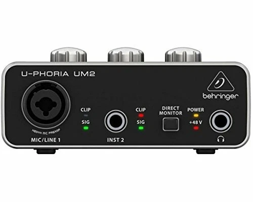 U-PHORIA USB Audio Interface Recording Microphone Instrument Equipment UM-2 NEW - Image 3 of 4