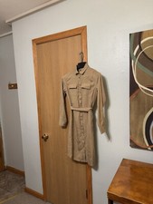 Banana Republic Factory NWT Size 0 Solid Tan Long Sleeve Knee-Length Shirt Dress