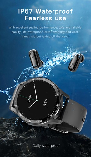 Smart Watch Men Women Smartwatch 2 In 1 Music Headset For Android IOS - Picture 9 of 13