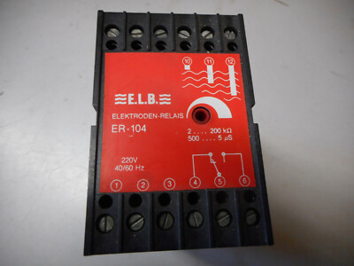 E.L.B. ER-104 Elektroden-Relais Zeitrelais 220V 40/60 Hz