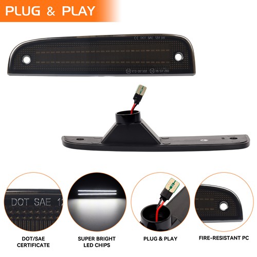 Luces de señalización LED delanteras ahumadas para Jeep Cherokee 1997-2001 - Imagen 6 de 15
