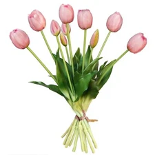 10 Pcs Fake Tulips Tulips Artificial Flowers Real Touch Fake Flowers Artifici...