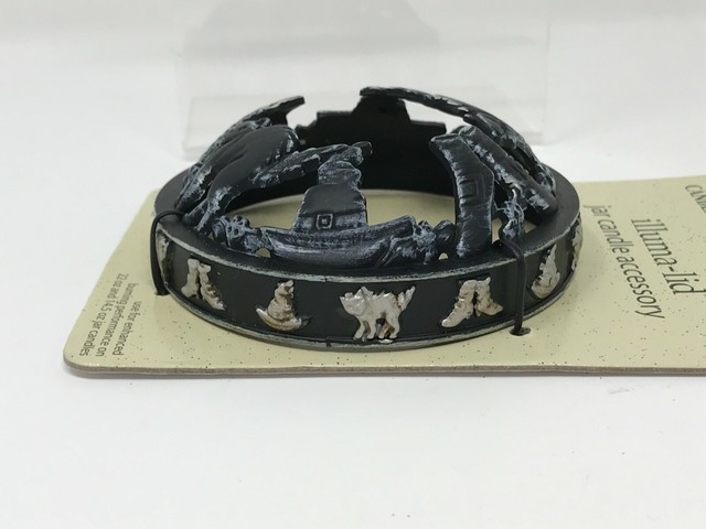 NEW 2003 Yankee Candle Illuma-Lid - Black Cats Witches Hats & Boots