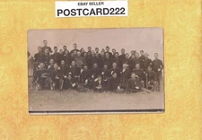 X Military RPPC real photo postcard LARGE GROUP OF SOLDIERS 