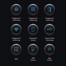 Wifi Door Handle Smart Lock USB Emergency Charging Keyless Entry Door Lock For