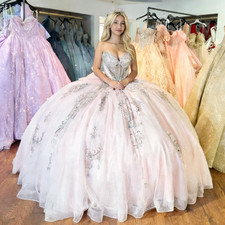 Sweetheart Quinceanera Dresses Pink Princess Prom Party with Bow Ball Gowns