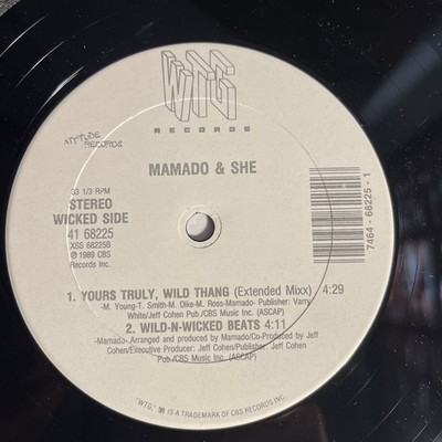 Mamado & She   I'm Your Wild Thang 12'' Vinyl 1989 WTG Records   41 68225