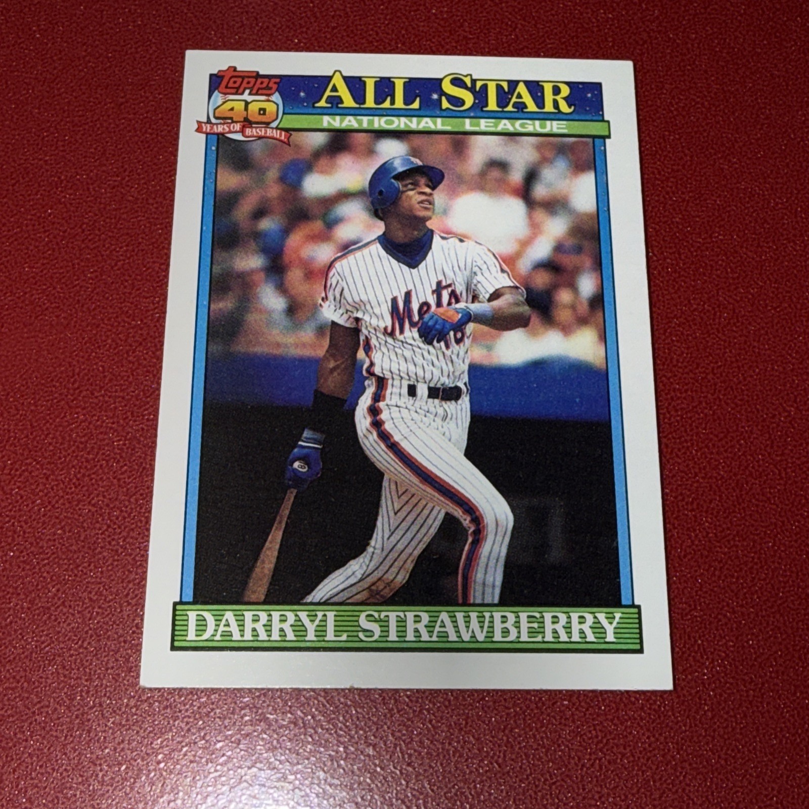 DARRYL STRAWBERRY 1991 TOPPS TIFFANY SET BREAK #402 ALL STAR METS