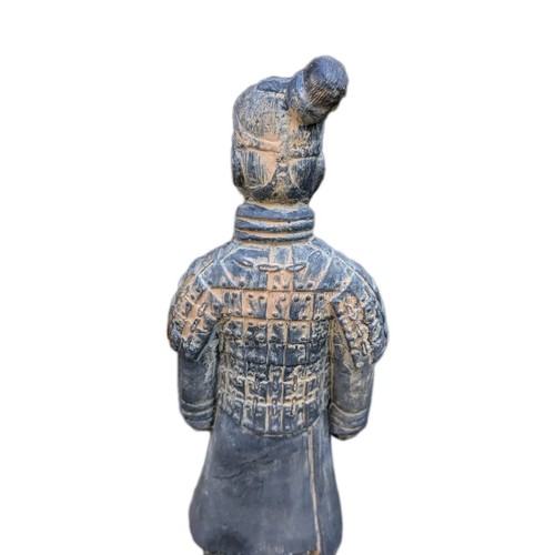 2 VTG Chinese Terracotta Clay Warrior Soldiers Figurines Statues Qin Shi Huang - Picture 9 of 21