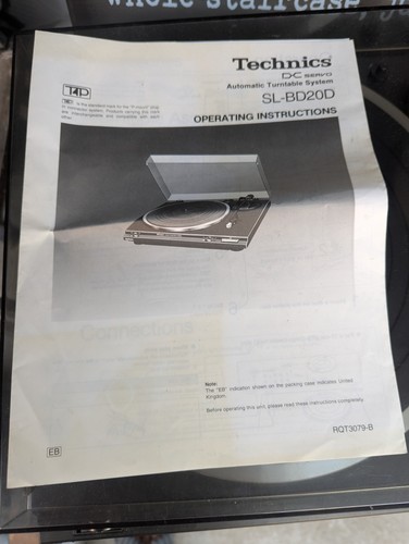 Technics Turntable System SL-BD20D With Operating Instructions