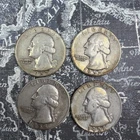 Four (4) Washington Silver Quarters, 1957D, 1957, 1958D, 1958 - WQ409