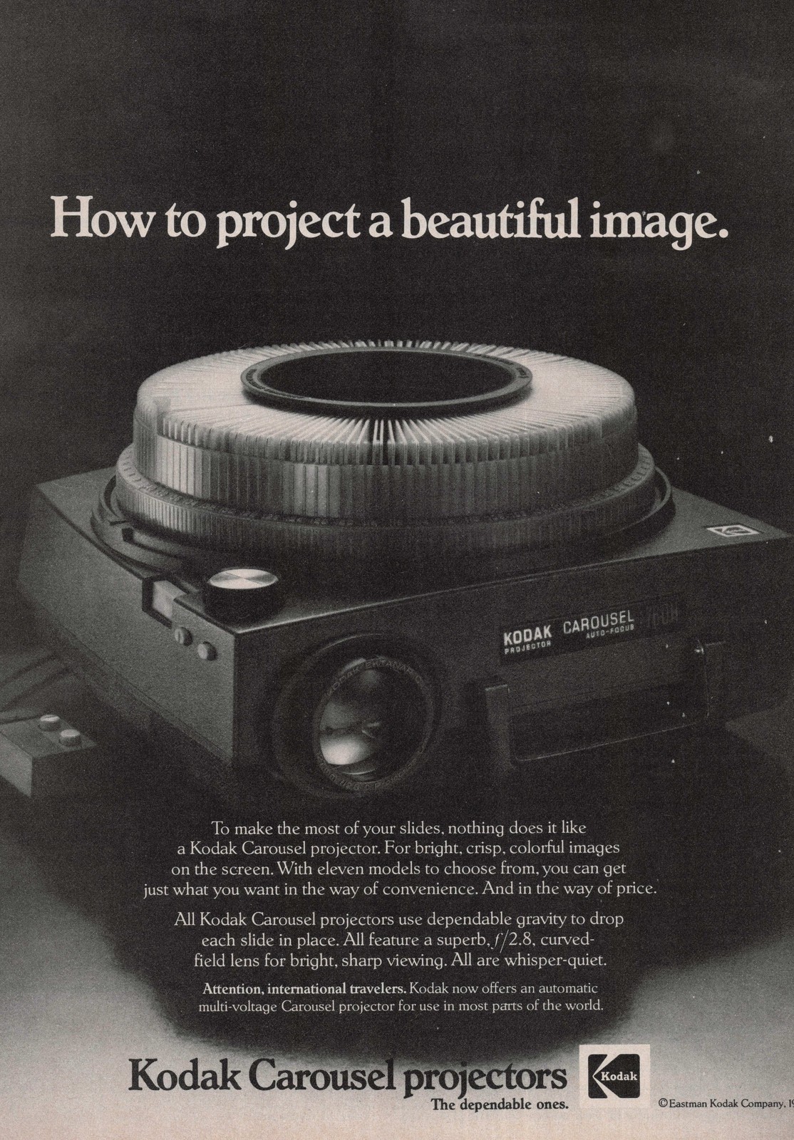 1979 Vintage Print Ad Kodak Carousel Projectors How To Project A Beautiful Image