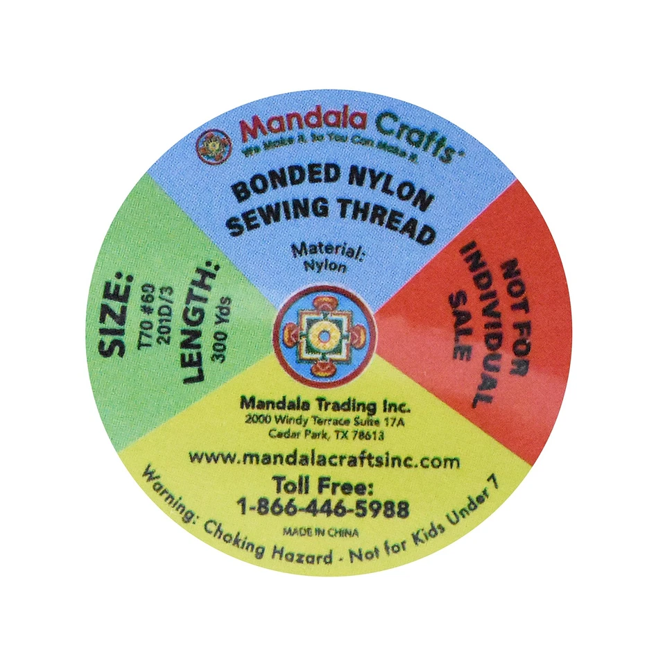 Bonded Nylon Thread 12 Assorted Vibrant Colors Heavy Duty Sewing Threads - 36... - Image 4 of 4