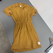Nike Swoosh wear Dress XS Extra Small  Mustard Jumper Dress Women’s