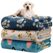 Premium Dog Blankets for Large Dogs Cat Flannel Blanket Washable, Soft Pet T...