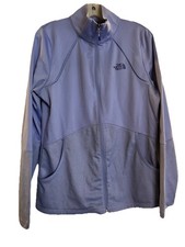 The North Face Women's Blue Full Zip Fleece Lined Athletic Jacket Sz M