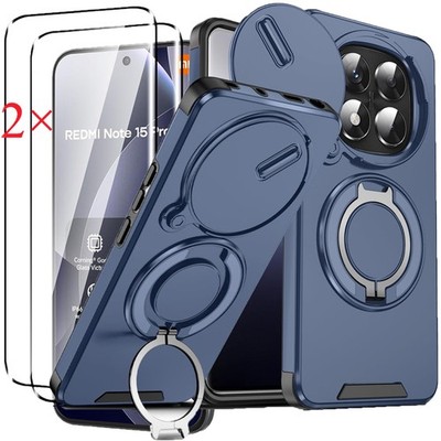 Magnetisch Hülle + 2×Displayglas Für Xiaomi POCO M8 Pro 5G Case Handyhülle Cover