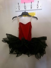 Dance Costume Medium Adult Red Velvet Curtain Call Ballet Tap Jazz Tutu