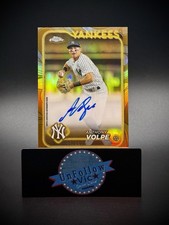 2024 Topps Gilded #CGA-AV Anthony Volpe Gold Chrome Auto Refractor /99 (AU)