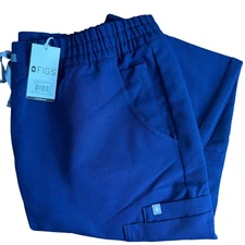 FIGS Womens Relaxed Jogger Scrub Pants Blue 2XLT New With Tags