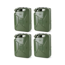 4 Wavian 3008 5.3 Gallon 20 Liter Authentic CARB Jerry Can w/Spout, Green