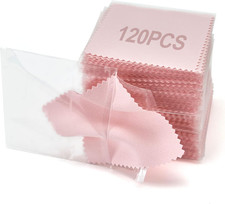120PCS Jewelry Cleaning Cloth, Professional Polishing Cloth Individually Wrapped