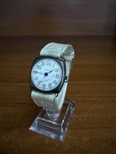 Militär Graben Efeu Herrenuhr 900 Silber Swiss Made Mechanisch 