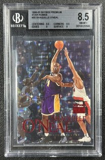 SHAQUILLE O'NEAL BGS 8.5 1999 00 SKYBOX PREMIUM #55 STAR RUBIES 44/45 LAKERS