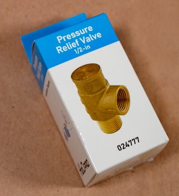H2O PRO 1/2 In. male NPT Brass Pressure Relief Valve 75 PSI 024777
