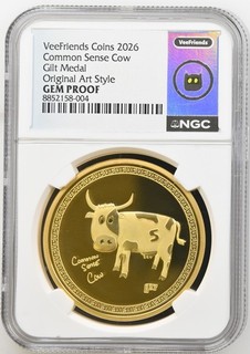 2026 VeeFriends Coins Common Sense Cow Original Art Style Gem