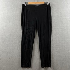 Eileen Fisher Pants Womens Small Black Stretch Viscose Pull On Straight Leg