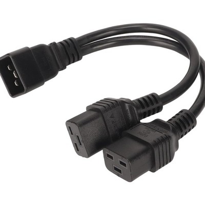 C19-auf-C20 Kabel Dual Y-Splitter Stromkabel 12,6 Zoll für Computer Netzteile