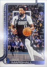 Naji Marshall 2025 Topps Basketball Signed IP SIGNED On Card Auto MAVERICKS