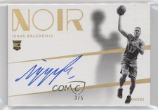 2019-20 Panini Noir Shadow Signatures Holo Gold 3/5 Ignas Brazdeikis Auto 0r5l