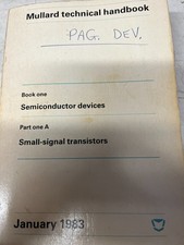MULLARD TECHNICAL HANDBOOK BOOK ONE PART ONE A JANUARY 1983 SEMICONDUCTOR DEVICE